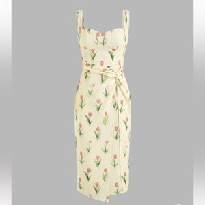 Cider midi garden party dress